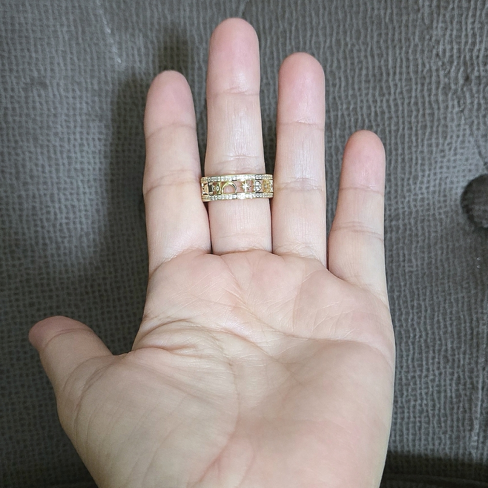 Neo Relique Gold💛 Double✌️ Band Ring💍 with Symbols - NIB - Picture 10 of 16